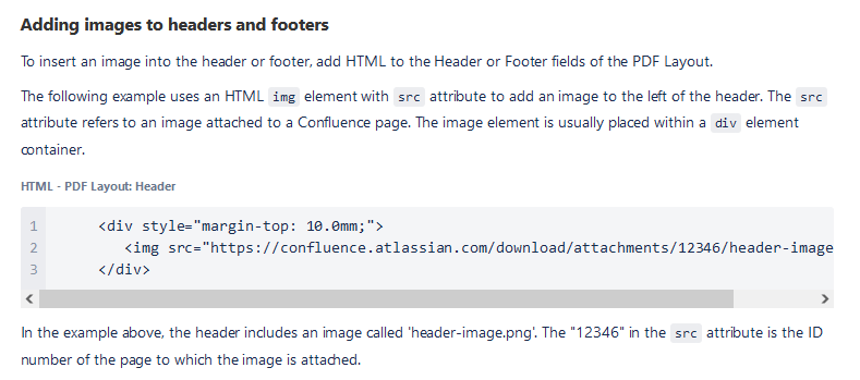 How to insert html table in header for exporting t...