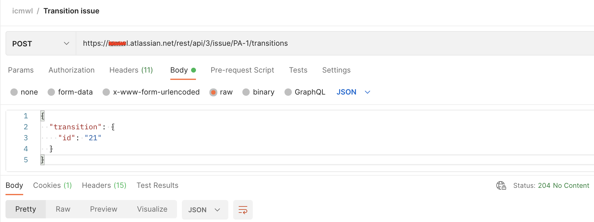Can we update status of issue using PUT method of ...