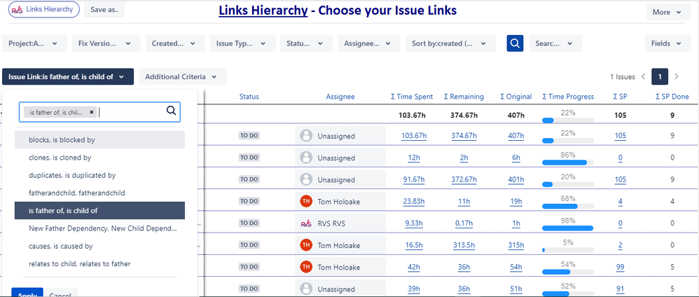 Links Hierarchy - Choose Links.PNG