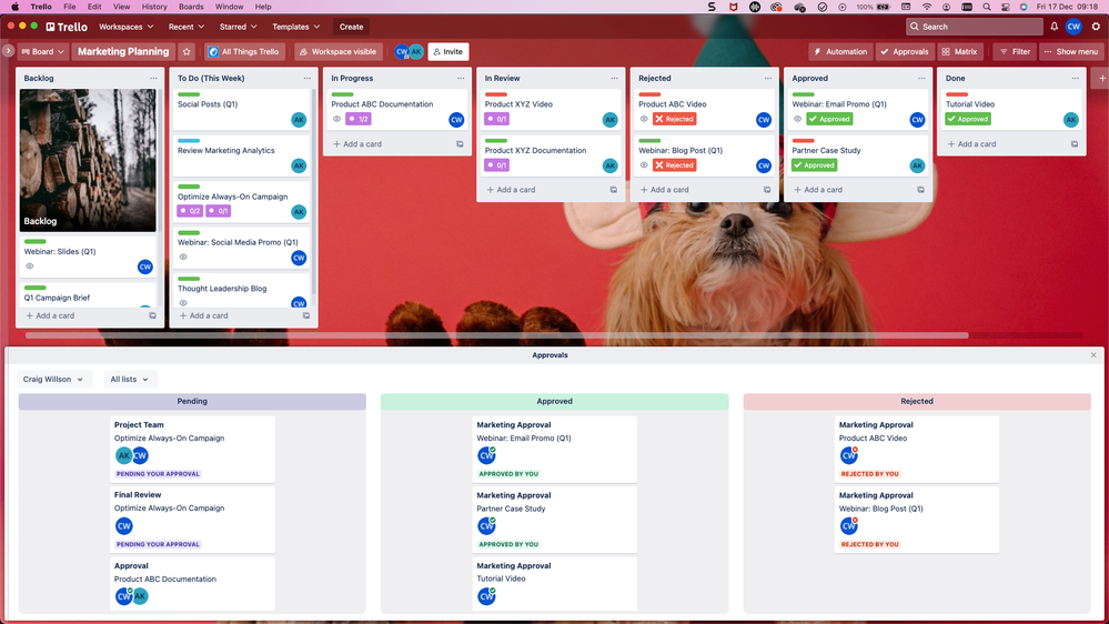 Approvals for Trello - Dashboard View.png