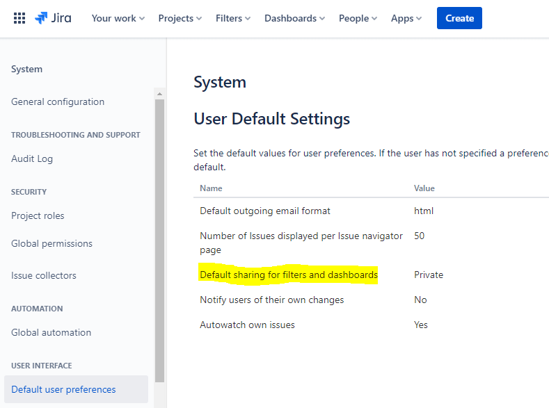 How to change private filter to public filter?
