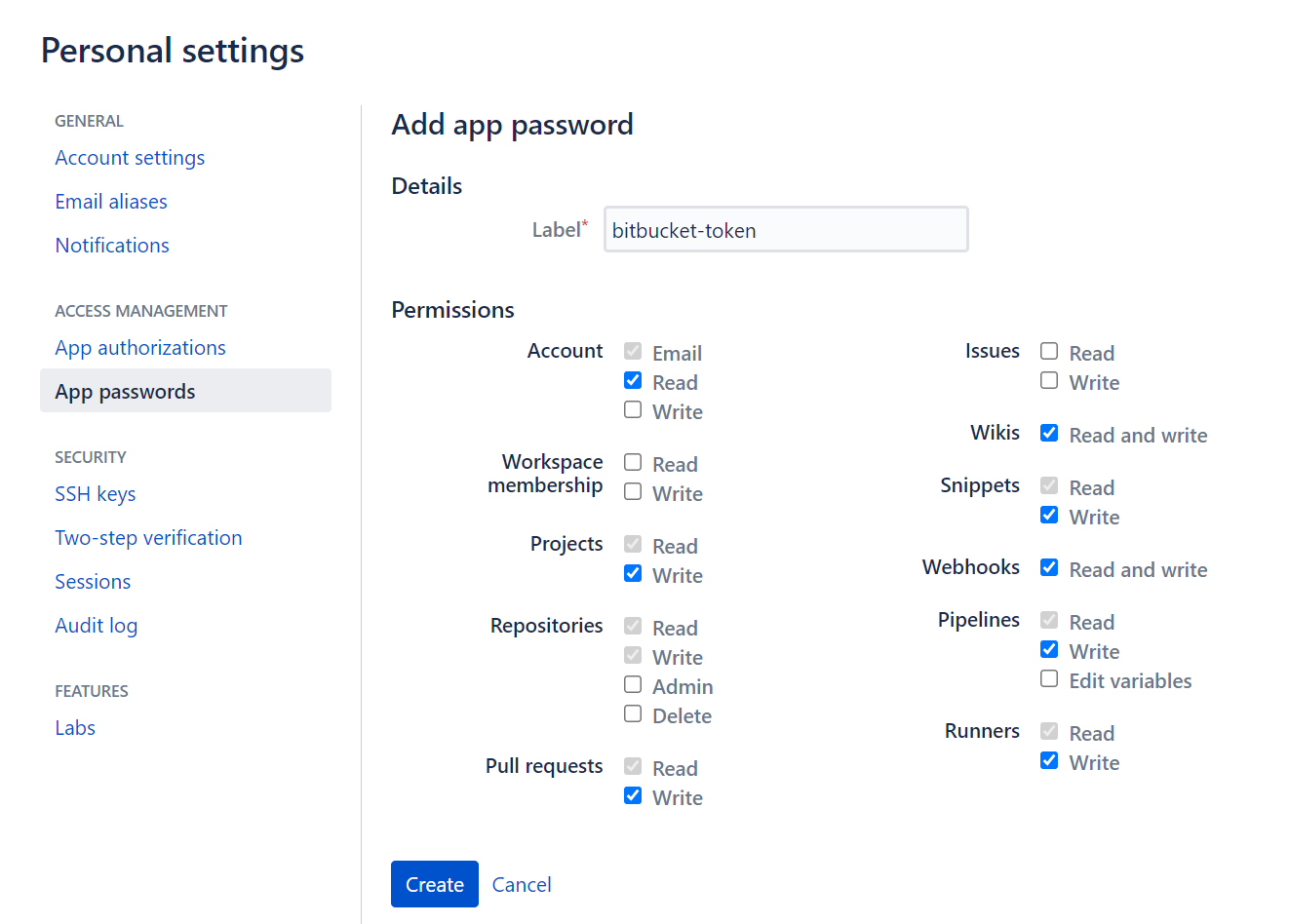 How to create an app password?