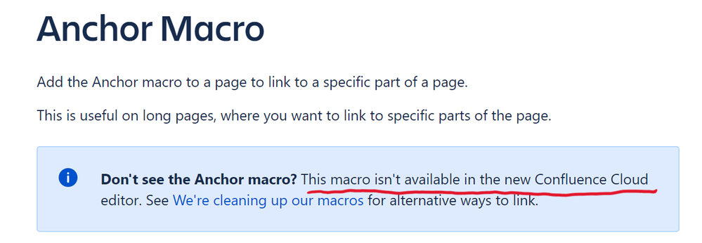 Solved: Anchor Links In Confluence