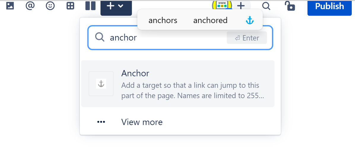 Solved Anchor links in Confluence