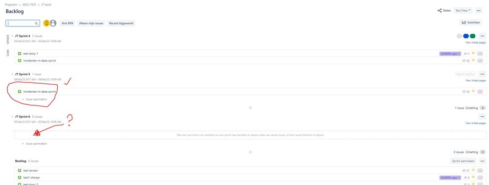 Solved: By creating new sprint a new story is created in T
