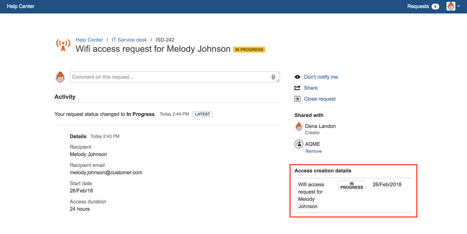 Provide Linked Issues Via Jira Service Desk Portal