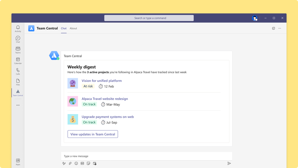 What's new in Team Central March 2022 edition
