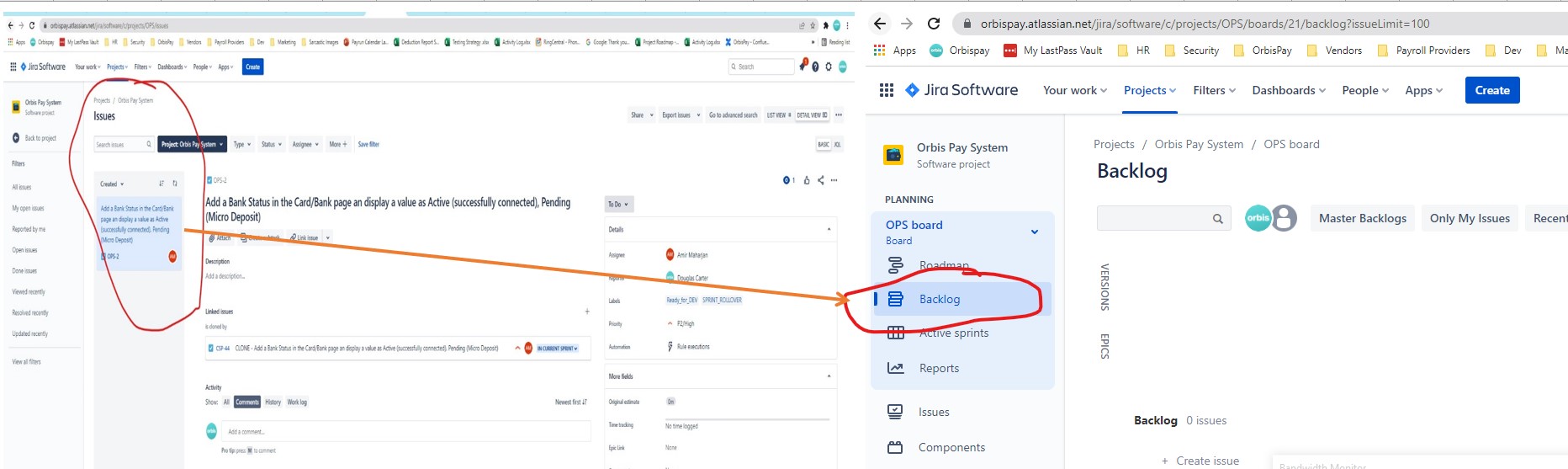 Solved Move a task from Open ISSUES to Backlog in order t...
