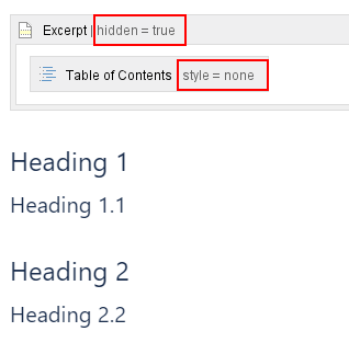 Table of Contents macro that includes headings fro...