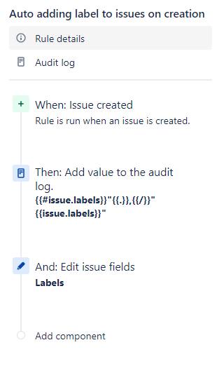 Auto add label on issue creation.PNG