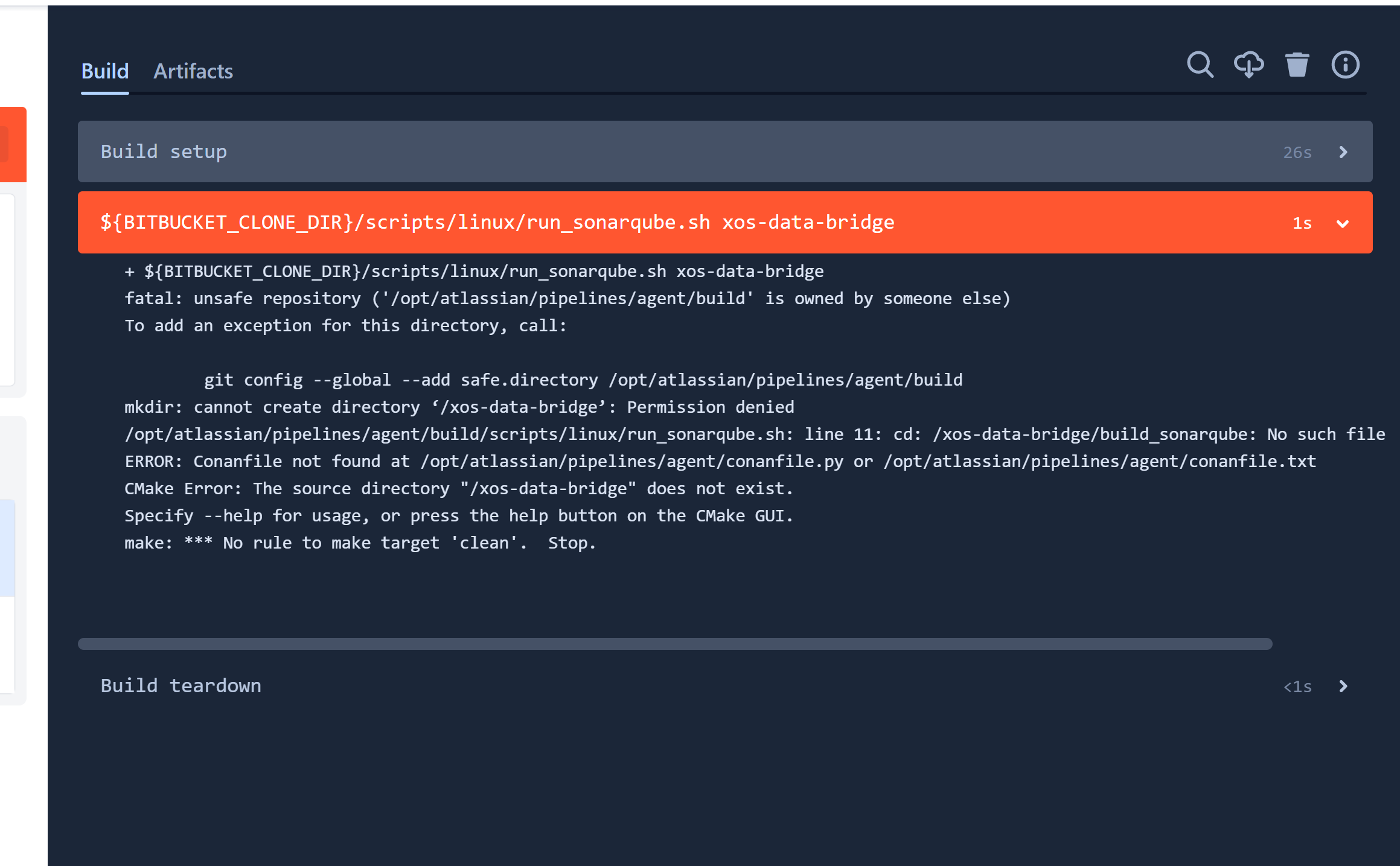 Solved: Exited with code 128 saying: fatal: unsafe reposit...