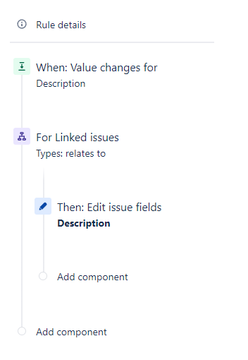 How do you make an edit in a issue description and it populate same in a linked issue with Automatio.PNG