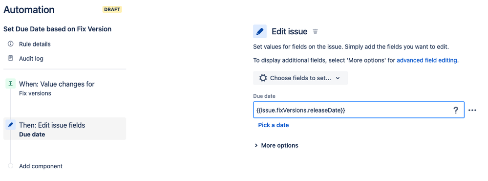 Automation on setting due date based on fix version.png