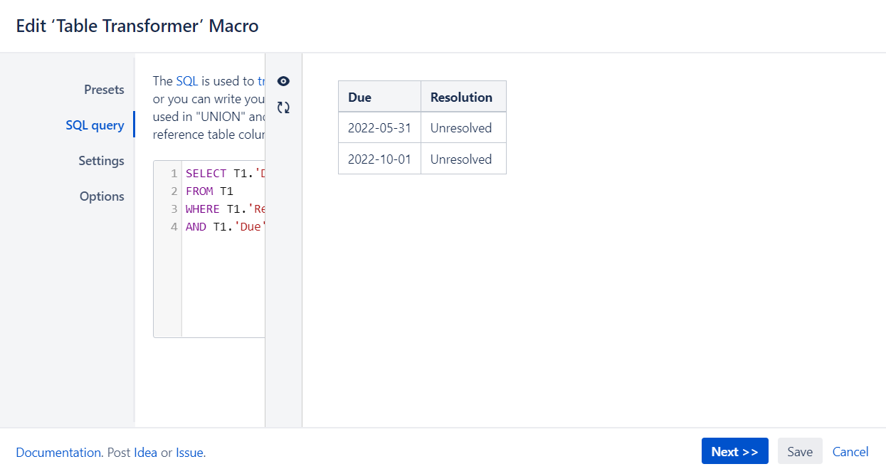 Solved SQL Date in Table Transformer