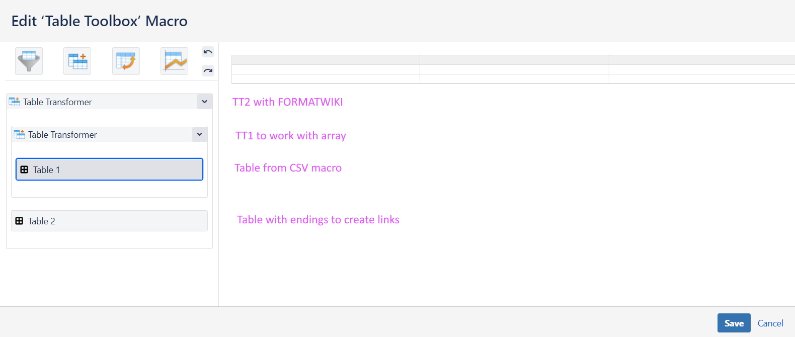 Solved Flatten an array in Table transformer macro