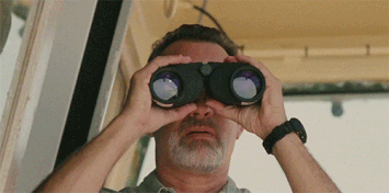 binoculars tom hanks looking for innovation.gif