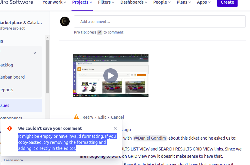 Solved: &ldquo;We couldn&rsquo;t save your comment&rdquo;