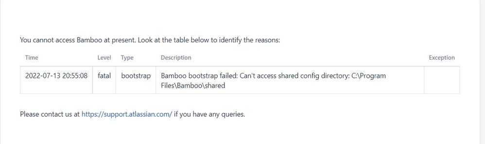 bamboo-bootstrap-failed-can-t-access-shared-confi