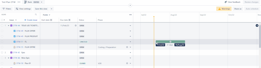 Update phase  with jira plan.gif