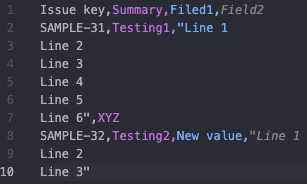 Solved: CSV Import : Line break