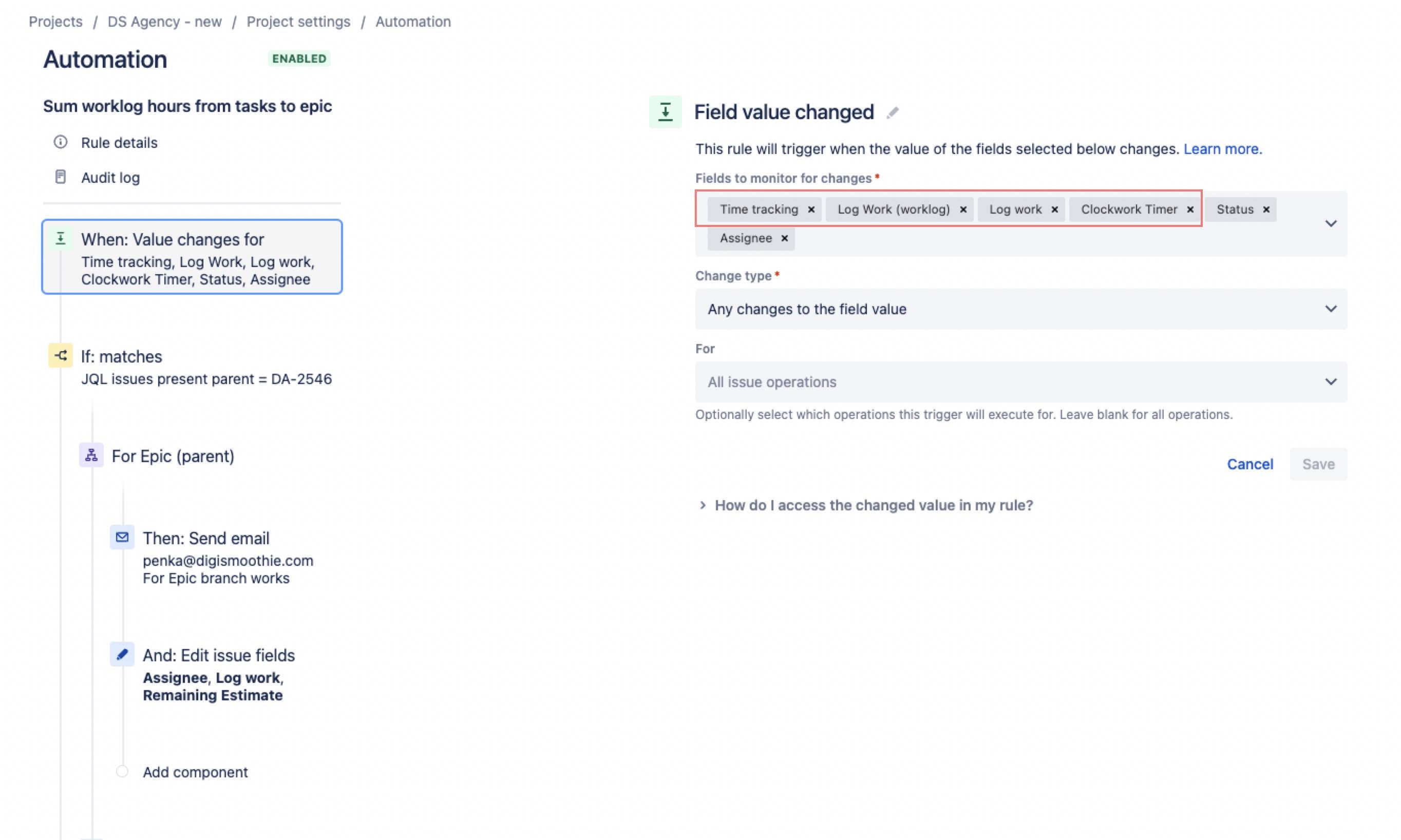 How to sum up logged hours using automation in Jir... Atlassian Community