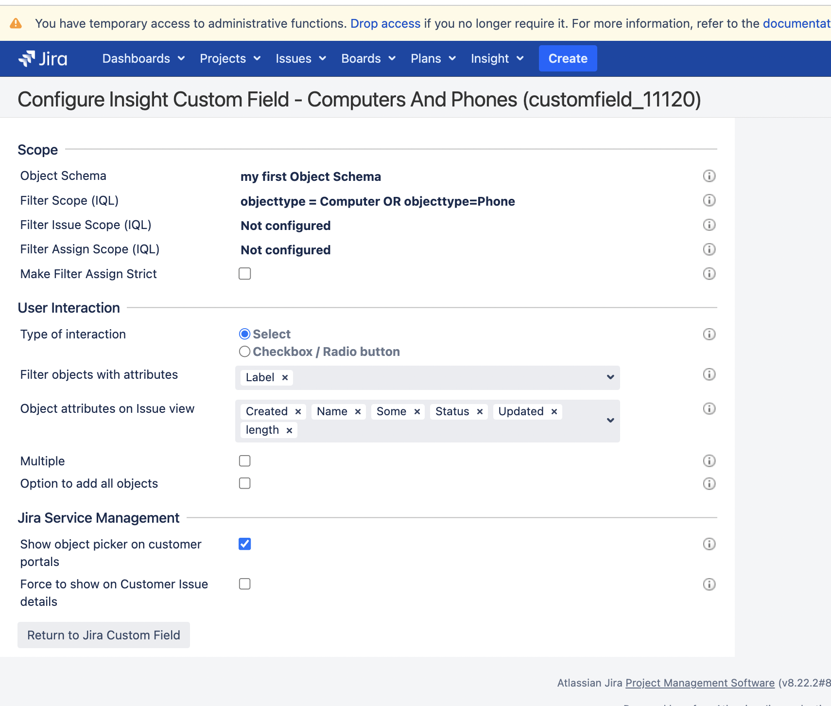 REST API For obtaining custom fields configuration...