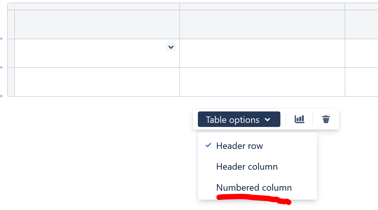 Solved Can you use an autonumbered list inthe first colu...