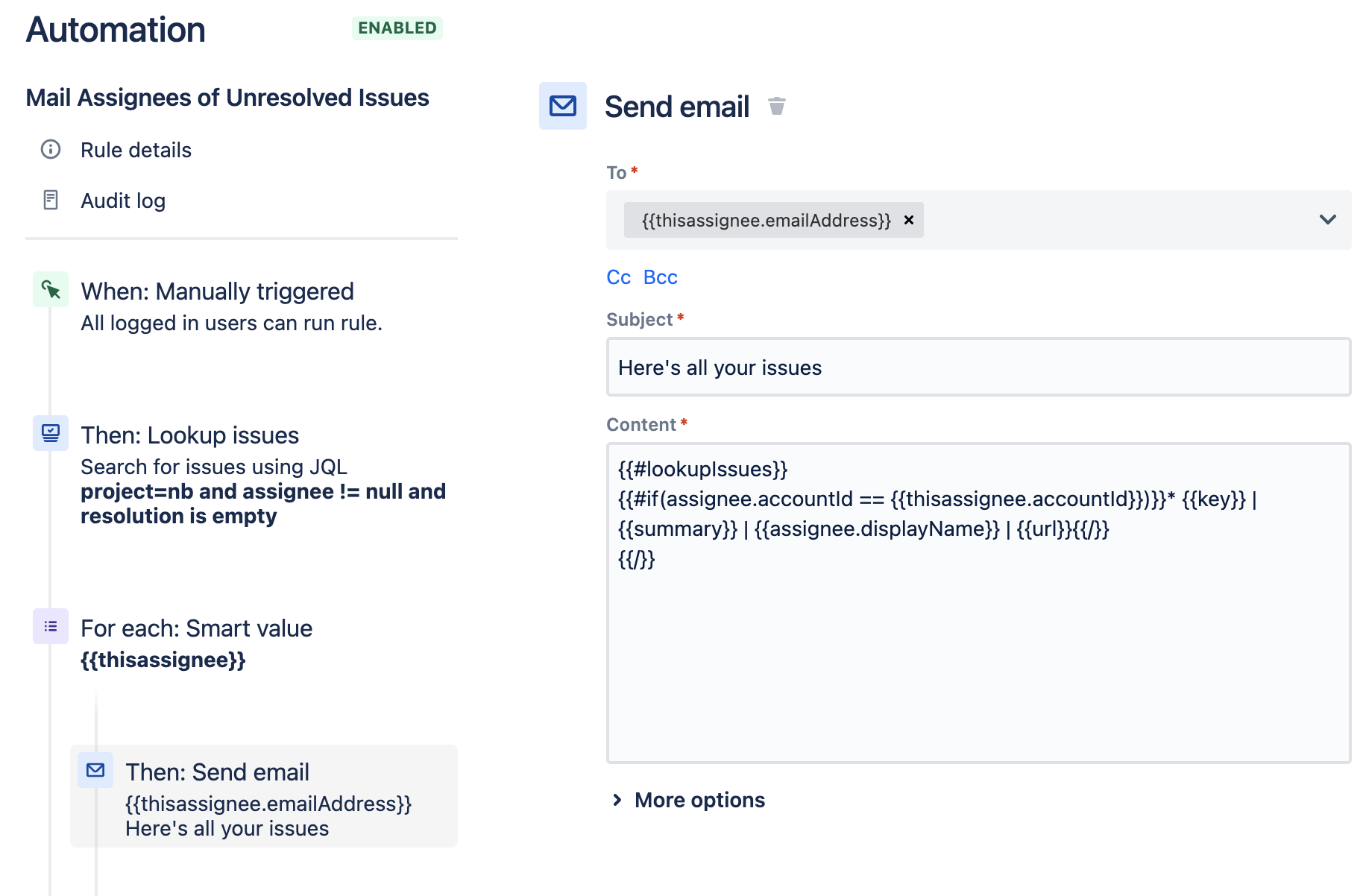 Solved: Is there a way to send one email to one assignee w...