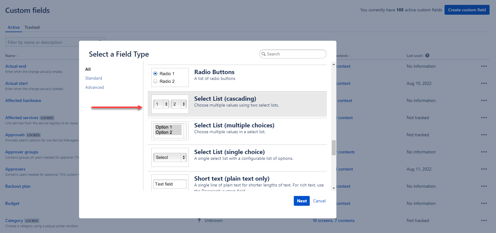 how to have the cascading dropdown's in jira cloud