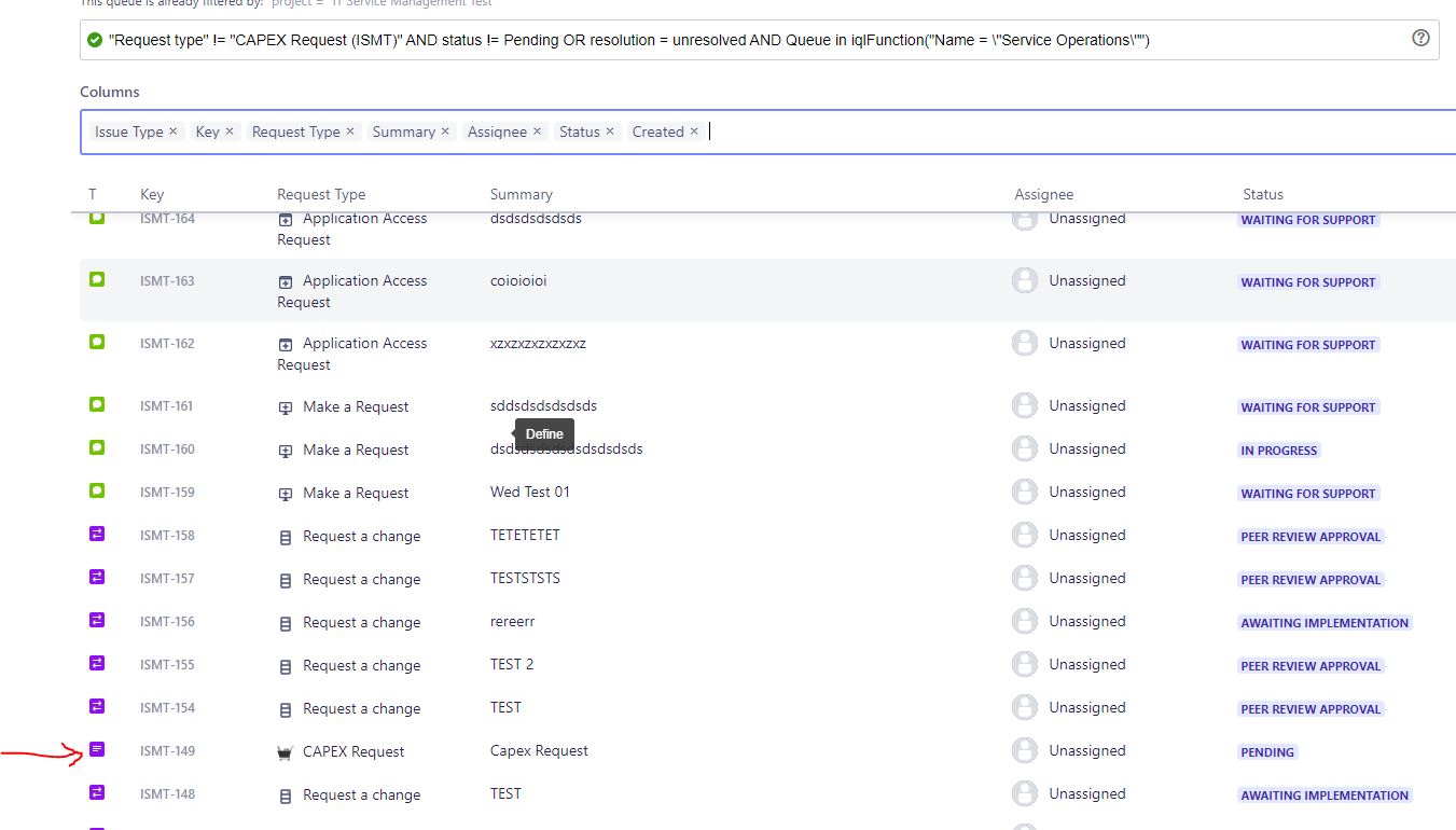 Nesting JQL to setup a queue