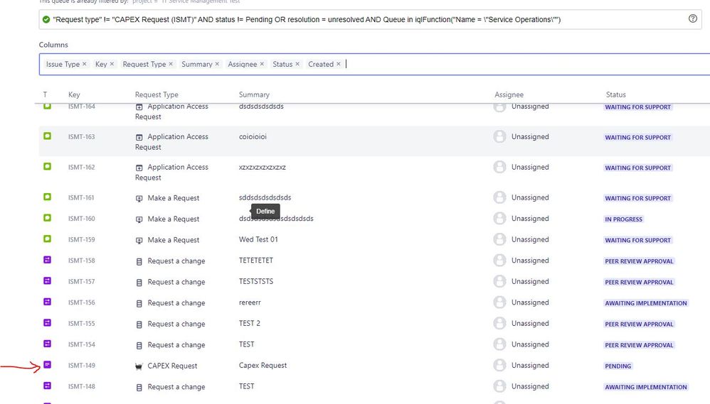 Nesting JQL to setup a queue