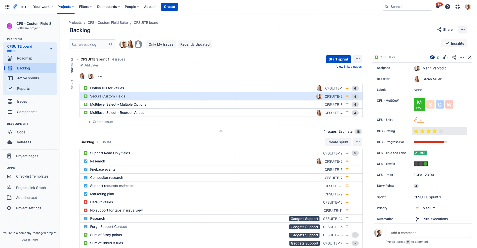 Moscow Field is missing in Jira