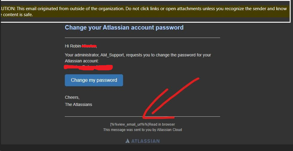 Request Change Password Email Template