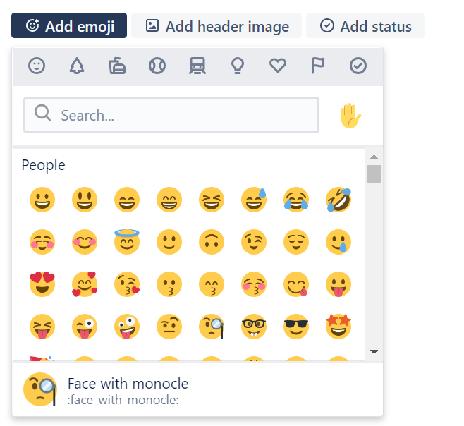 I can't add an emoji in Confluence