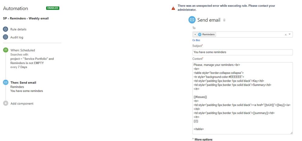 JIRA Automation Send emails to each user with a