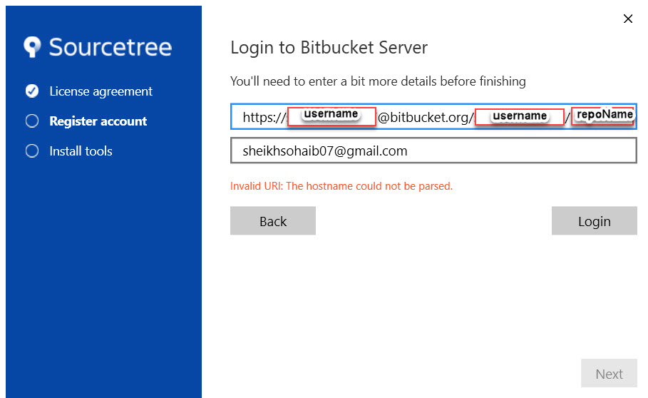 What is the Root URL for SourceTree App?