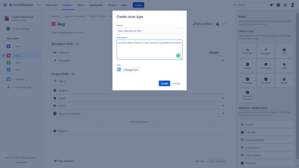 screenshot of jira vs easynote comparison in progress management showing jira's dashboard