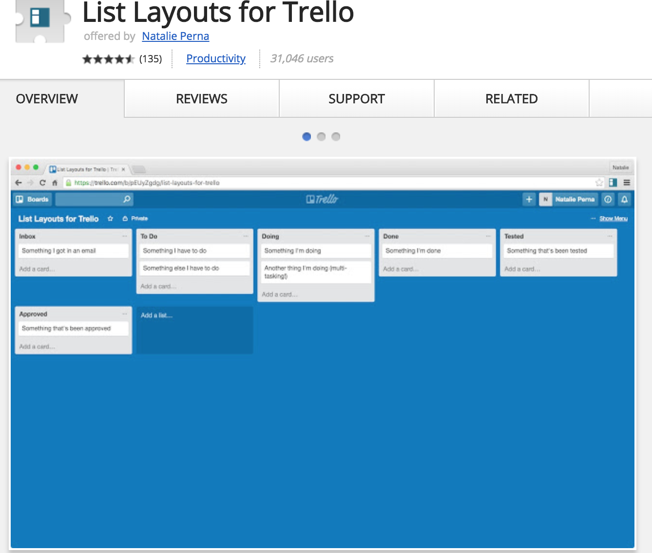 Grid Layout for Trello