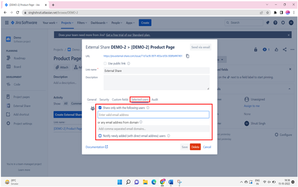 How to Securely sharing Jira Information with External User