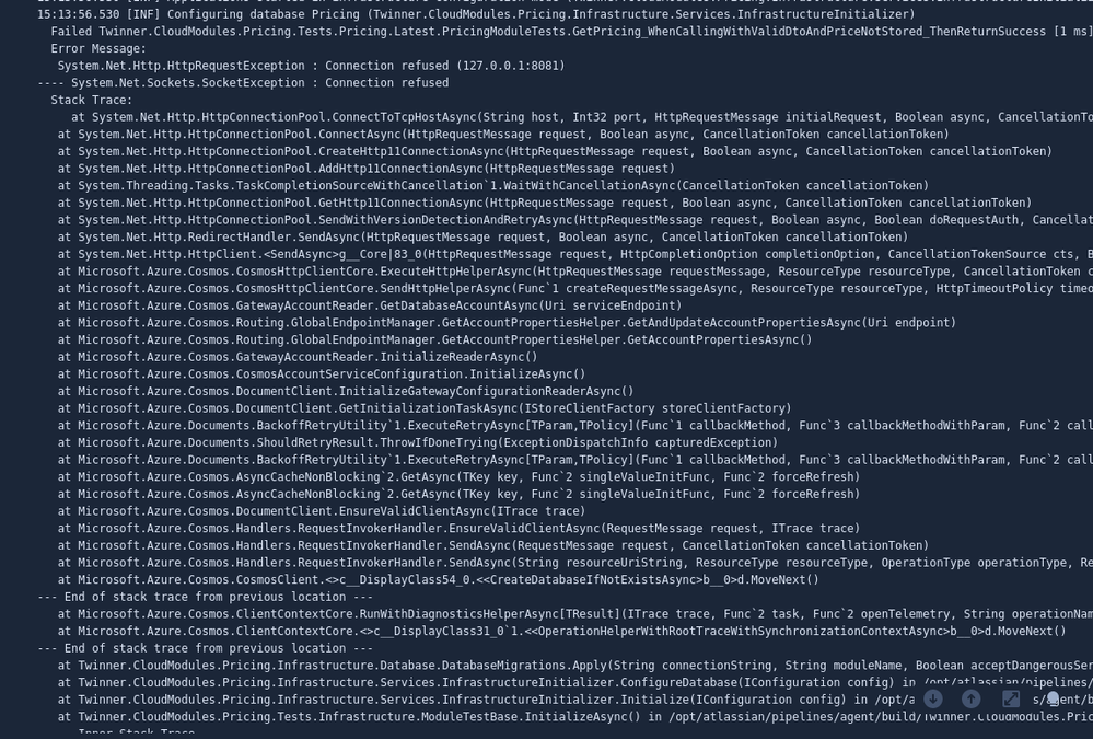 Is cosmos db emulater supported on bitbucket pipel...