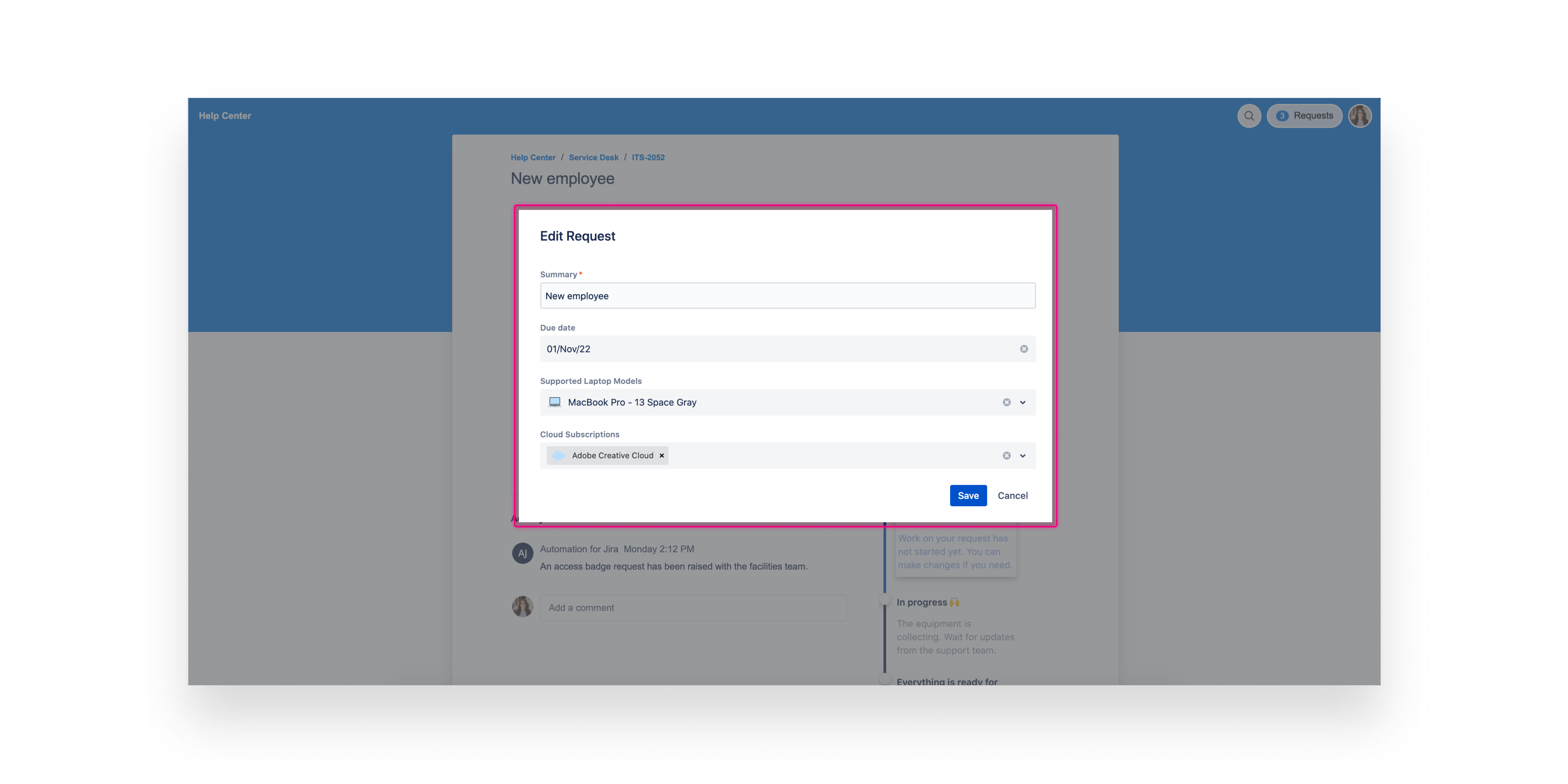 Allow Your Customer To Edit Request On The Custome... - Atlassian Community