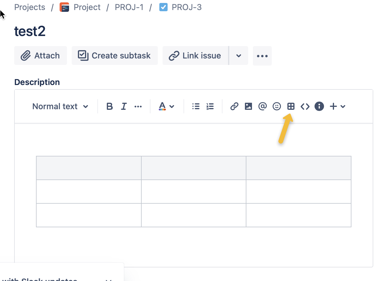 How can I add a table with rows and columns in a c...