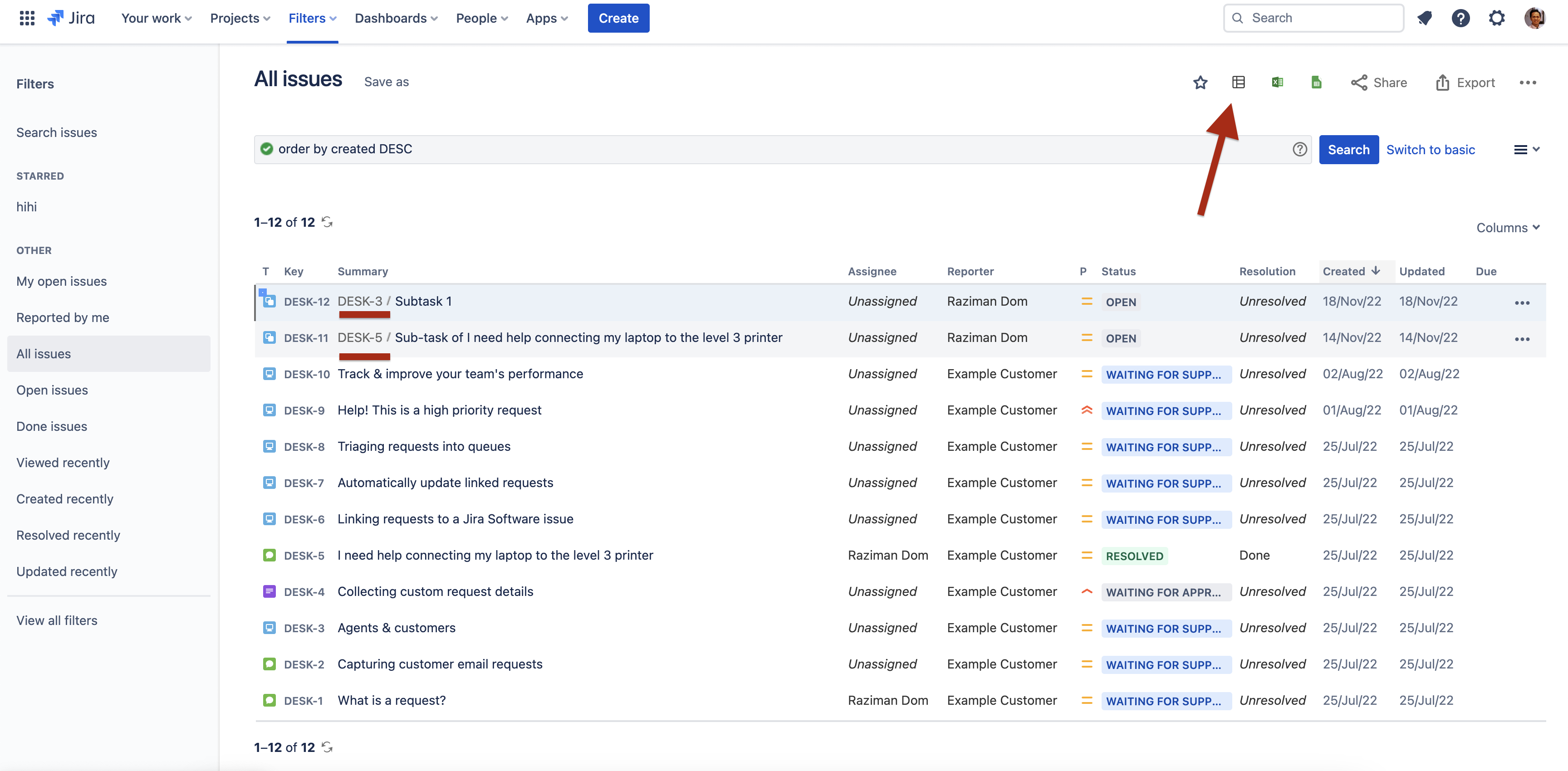 Hide parent key from summary column in Jira result...