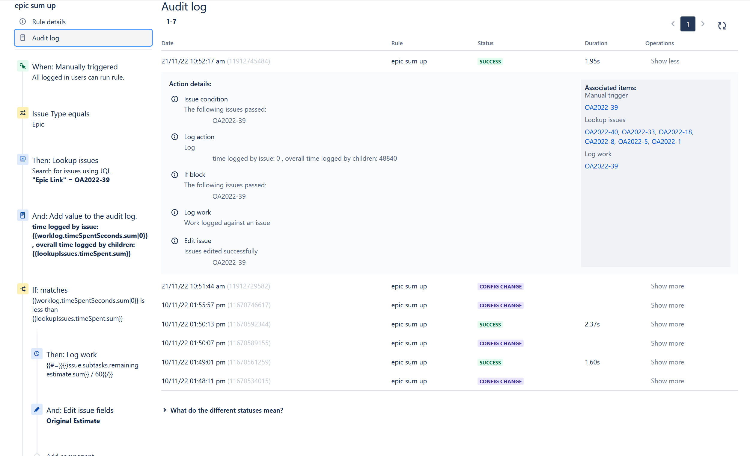 Automation to sum up in EPIC the hours logged in c...