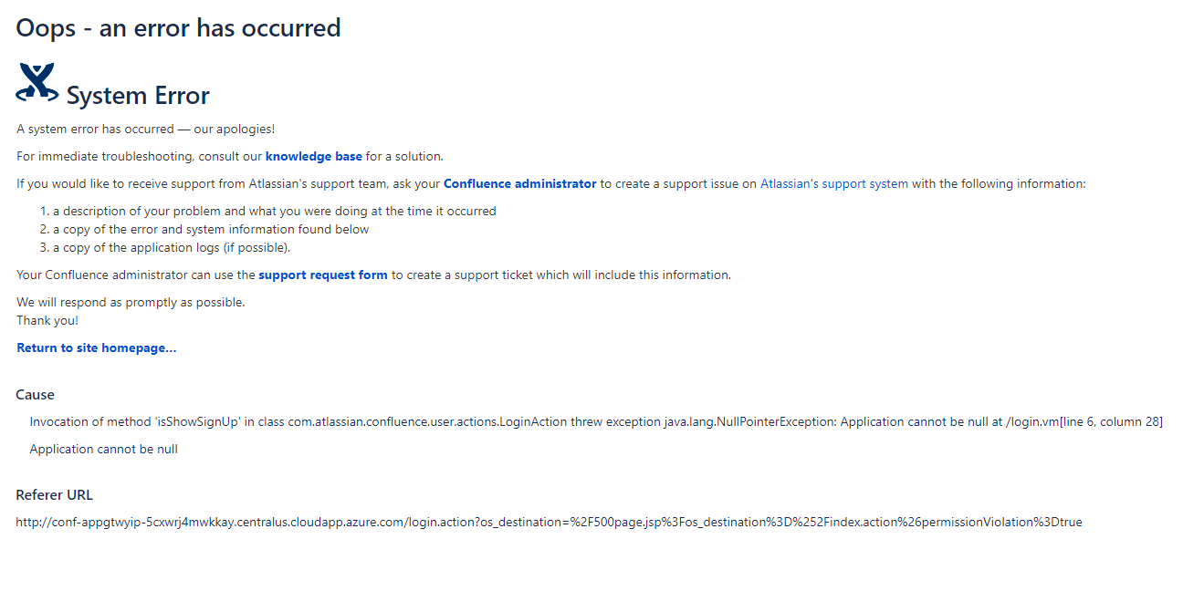 Import fails in Azure Confluence Data Center and s...