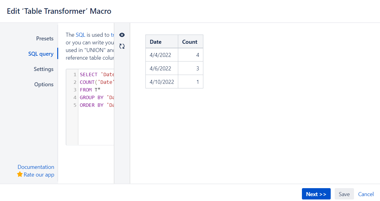 Solved How to count number of rows for date then create c