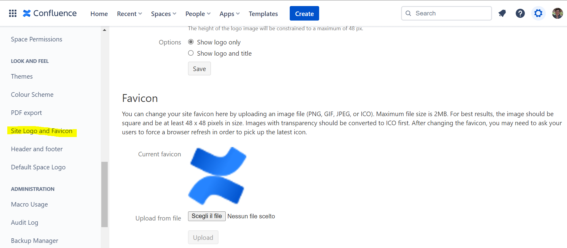 Solved How to change icon of a specific confluence space