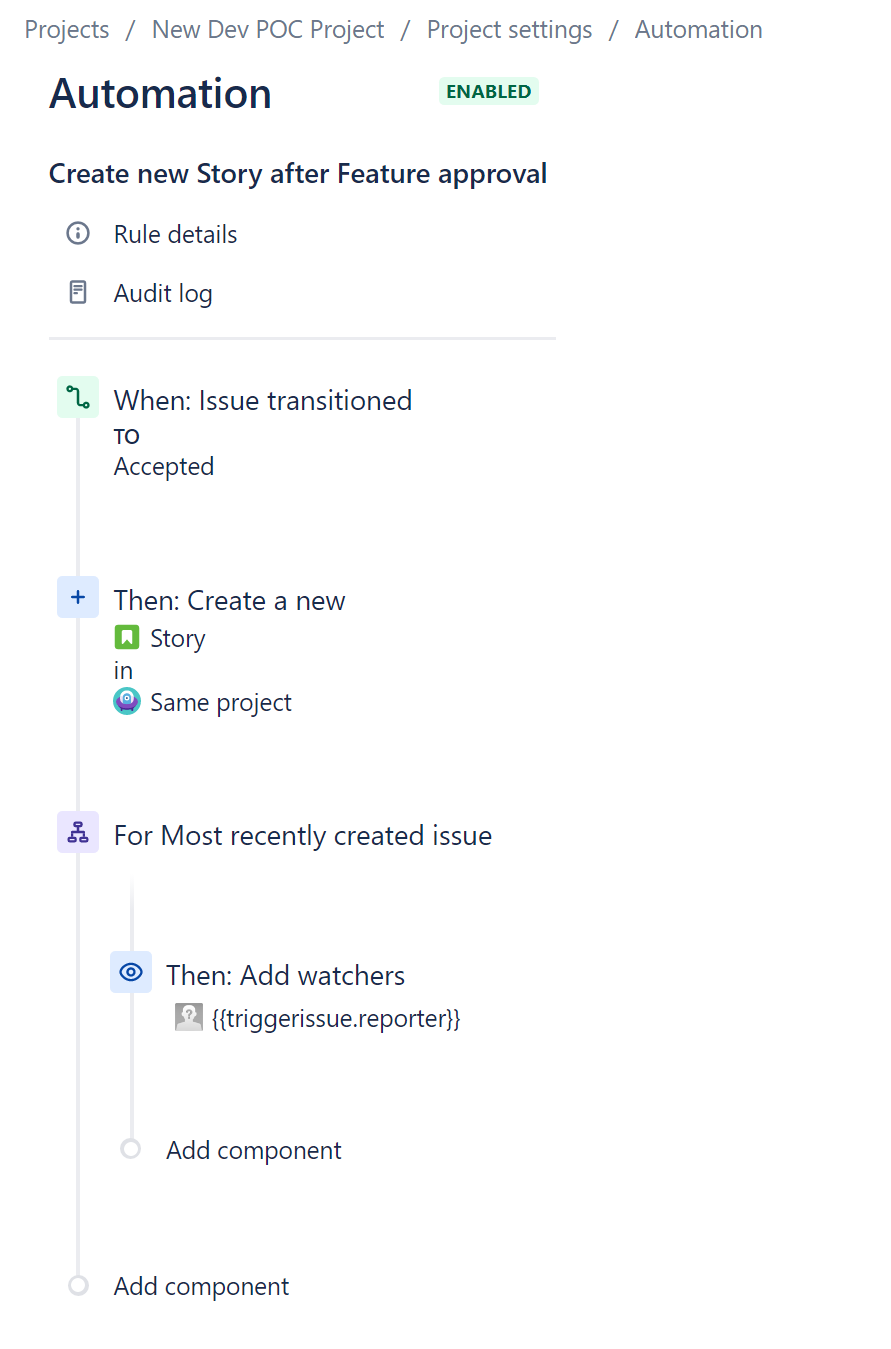 How to add watchers to new issue created with auto...