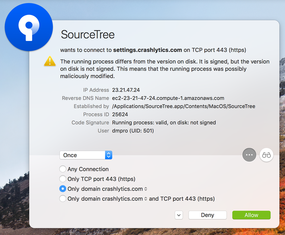 Crashlytics Little Snitch