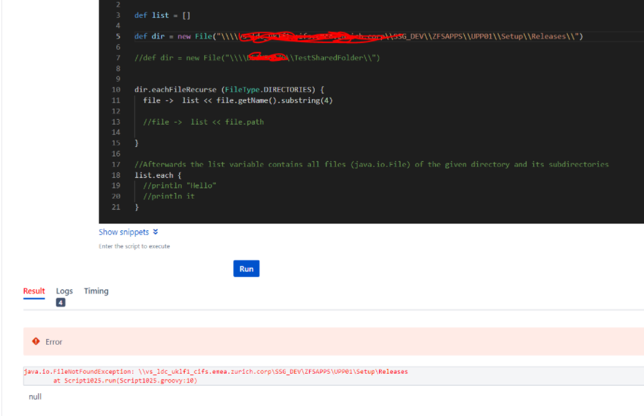 Shared path errors using Groovy script in JIRA.PNG